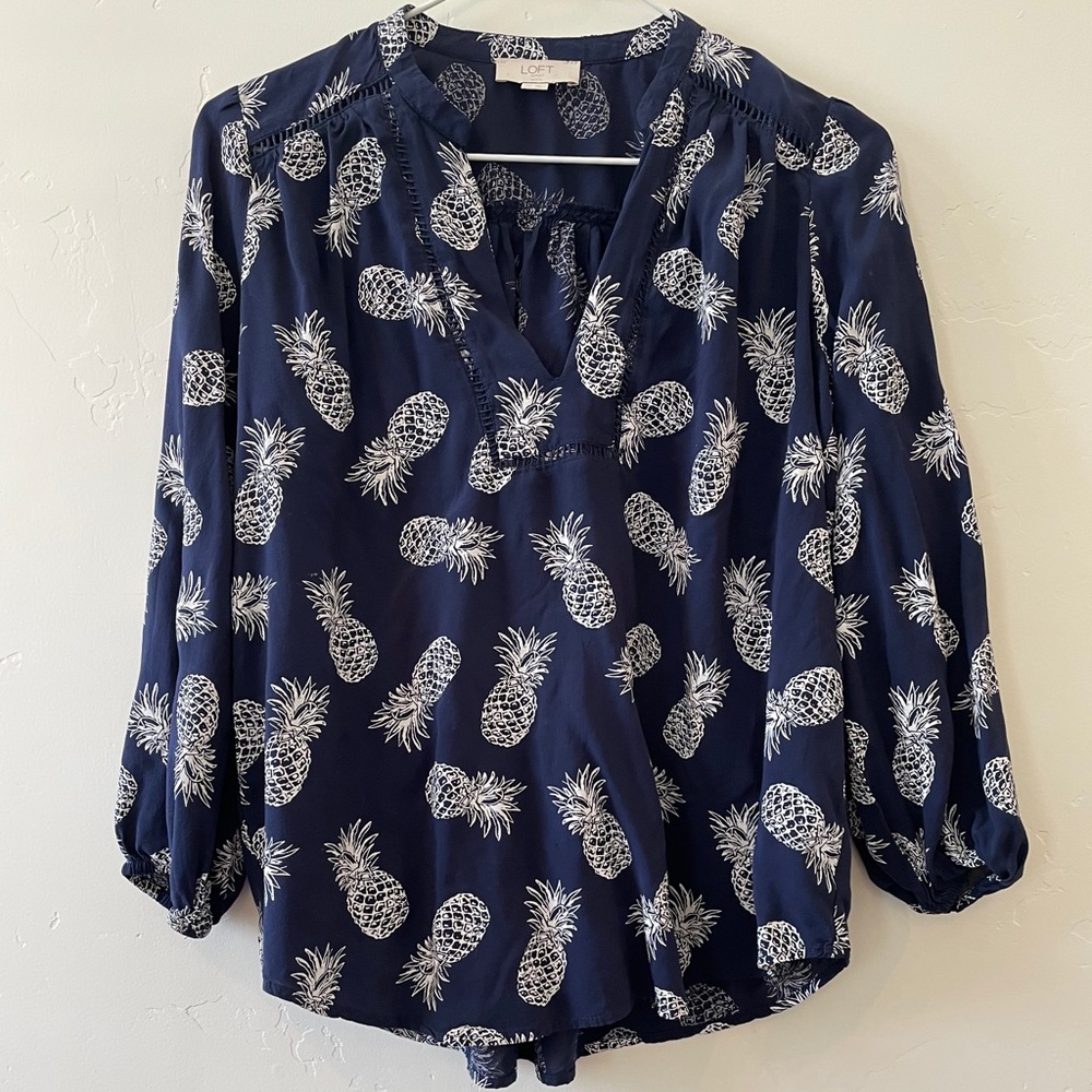 Pineapple print casual top